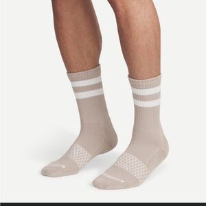 Bombas natural vintage stripes Beige Ribbed 
 Socks with White Stripes L